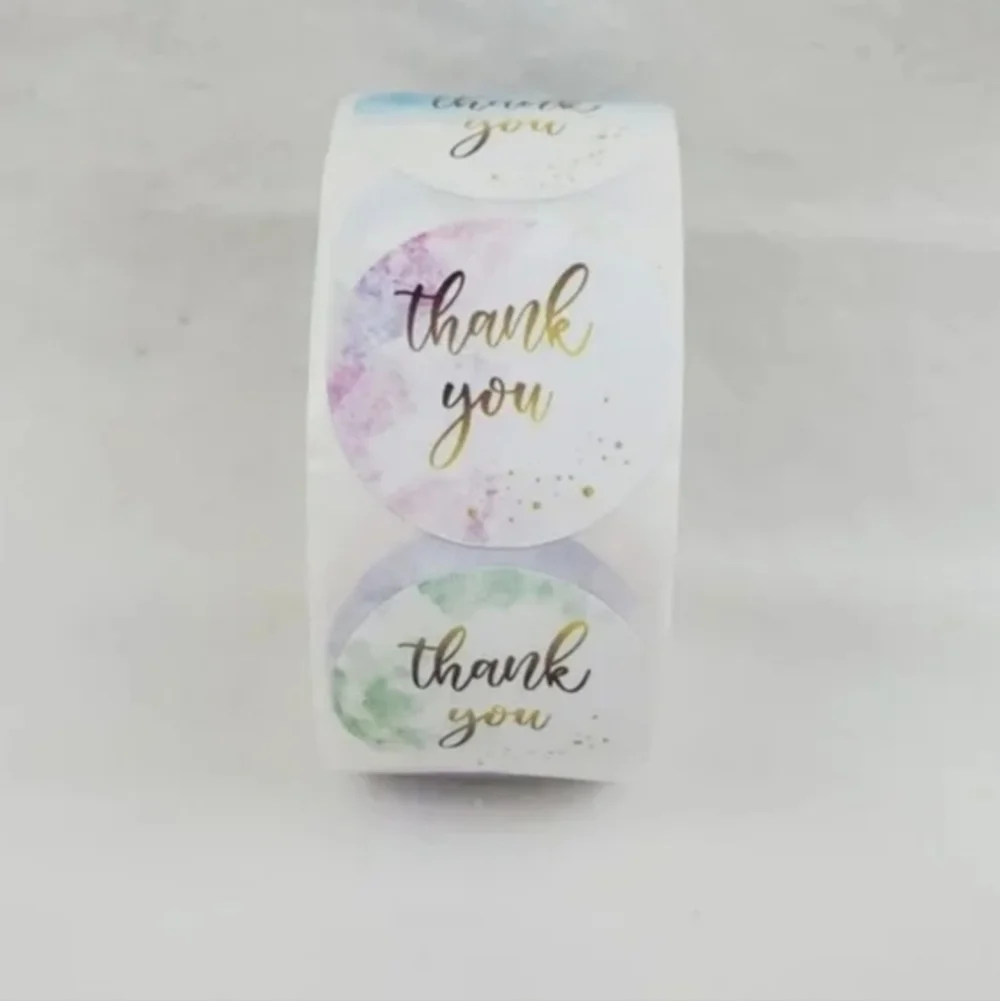 500 Pieces Roll Thank You Sealing Sticker